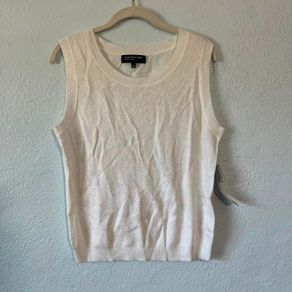 Jones-new-york Women's White Vest